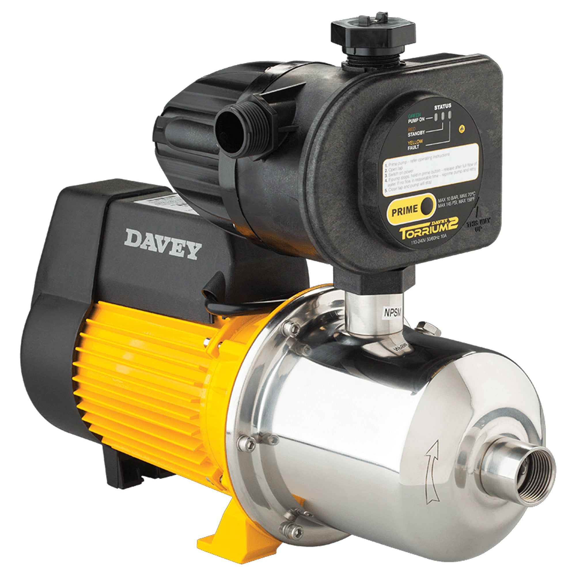 Davey BIT20-30 Pressure System with Torrium2 | 30 psi @ 20 gpm | Operates from Non-Pressurized Supply