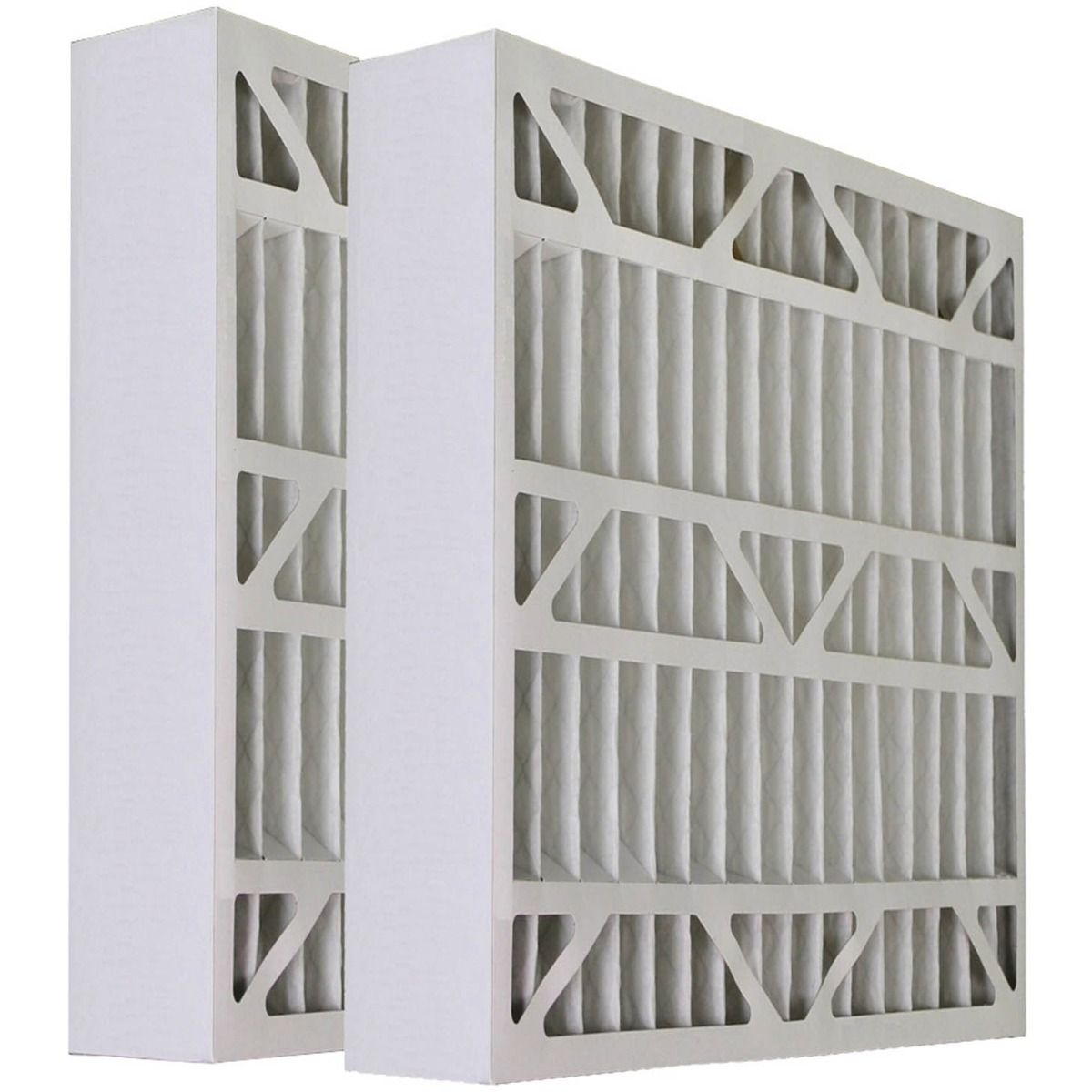 Tier1 20x20x5 Merv 8 Pleated AC Furnace Air Filter 2 Pack (Actual Size: 19 11/16 x 20 11/16 x 4 7/8)