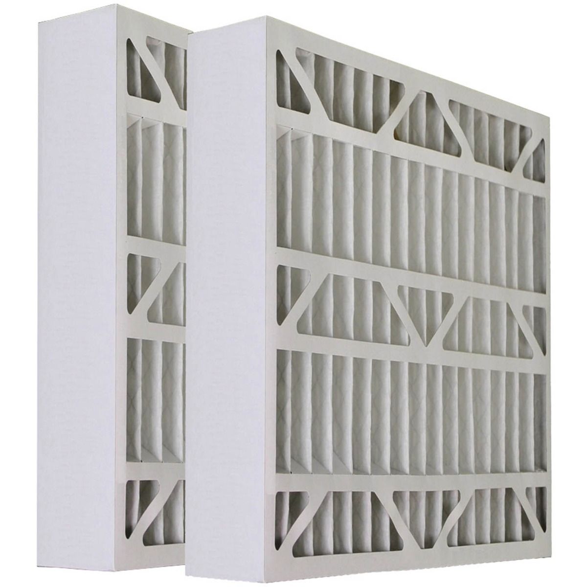 Tier1 20x25x6 Merv 8 Pleated AC Furnace Air Filter 2 Pack (Actual Size: 19 3/4 x 24 1/4 x 6)
