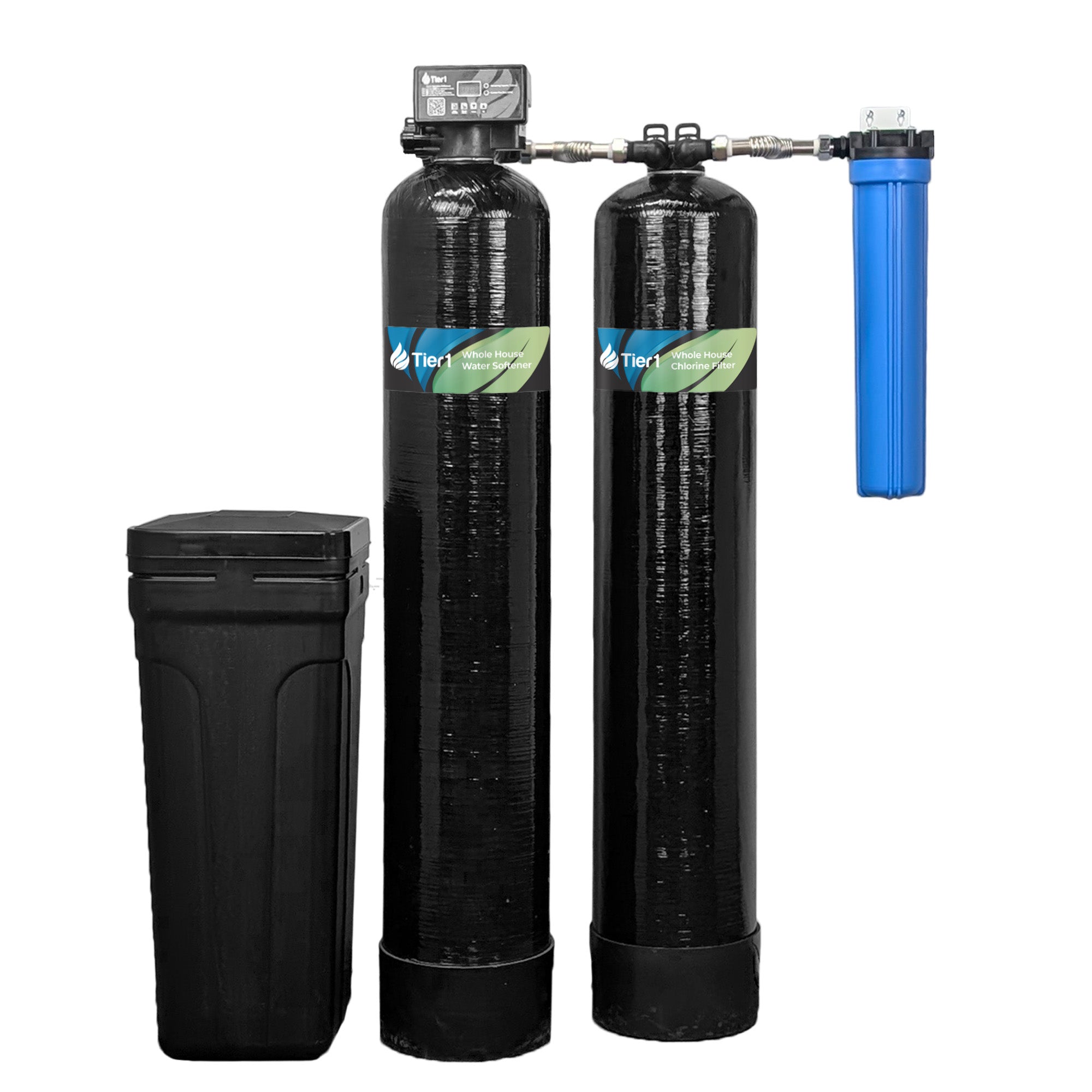 Tier1 48,000 Grain Water Softener & Chlorine Reduction Bundle - Water Softener System plus 900,000 Gallons of Clean, Fresh Water