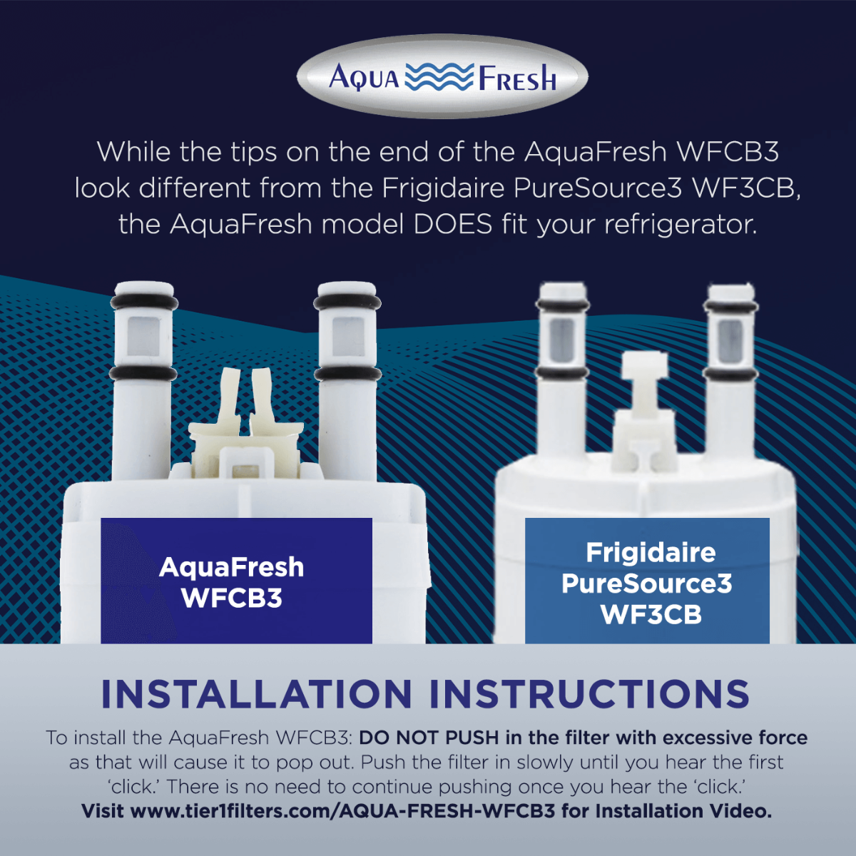 Aqua-Fresh WF425 Refrigerator Water Filter Replacement for WF3CB - WaterFilters.NET