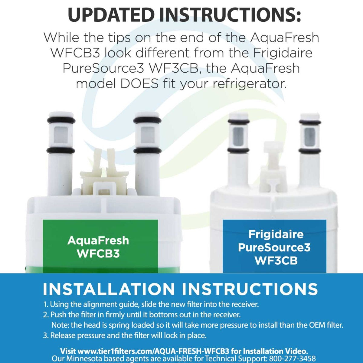 Aqua-Fresh WF425 Refrigerator Water Filter Replacement for WF3CB - WaterFilters.NET