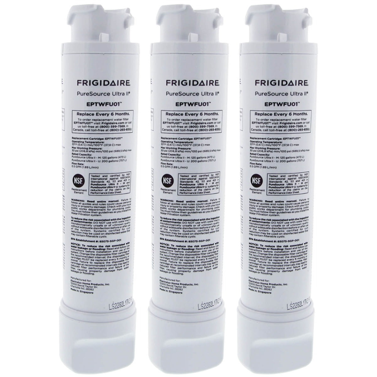 Frigidaire store EPTWFU01 Water Filtration Filter, 2 Count, White