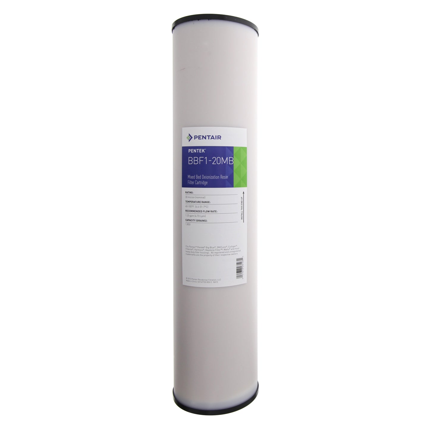 Pentek BBF1-20MB Mixed Bed Deionization Water Filter (20-inch x 4.5-inch) - WaterFilters.NET