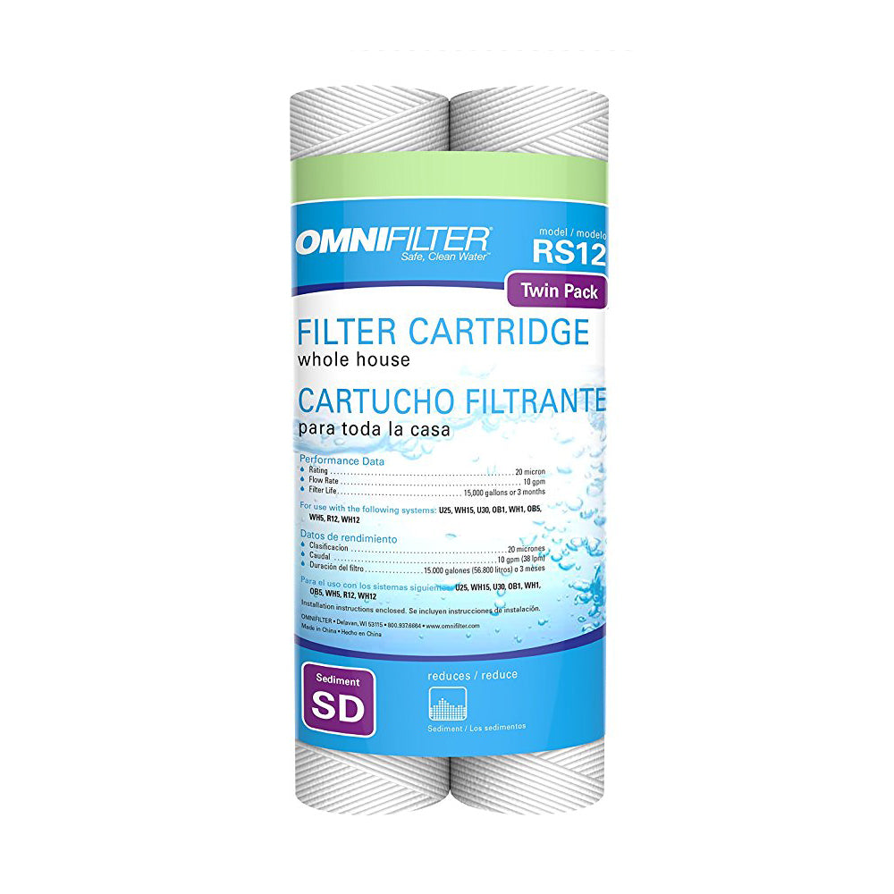 OmniFilter RS12-DS3-S06 Whole House Replacement Filter Cartridge (2-Pack)