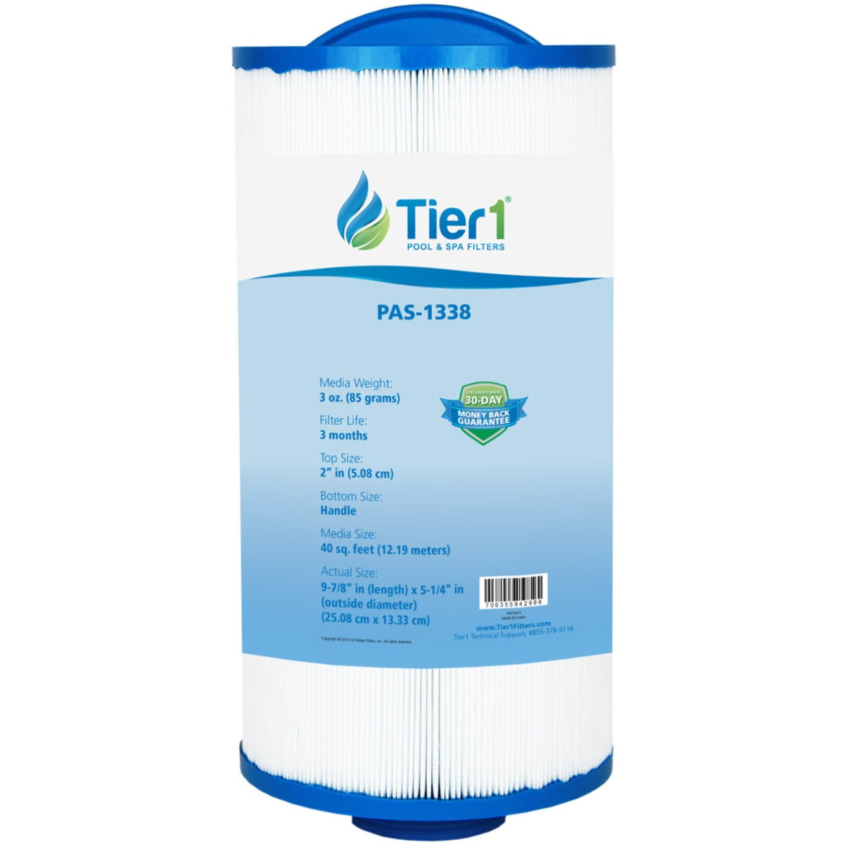 9-7/8 X 5-1/4-Inch Tier1 PAS-1338 Replacement For 6540-723, PJW40SC-F2M, 5CH-402 - WaterFilters.NET