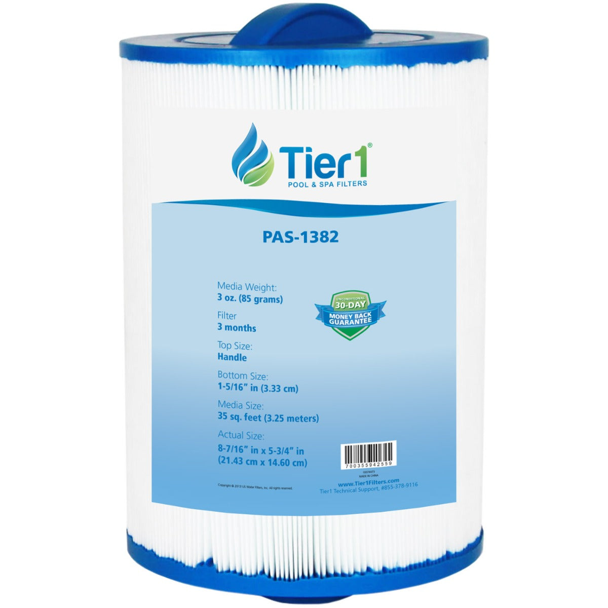 Tier1 PAS-1382 Replacement Pool and Spa Filter